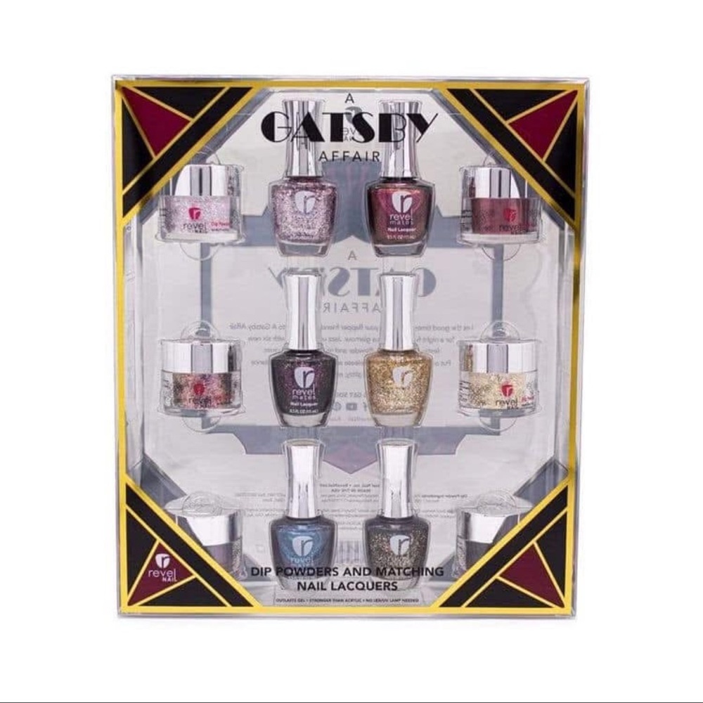 Revel Nail A Gatsby Affair Nail Dip Powder & Lacquer Collection NWT